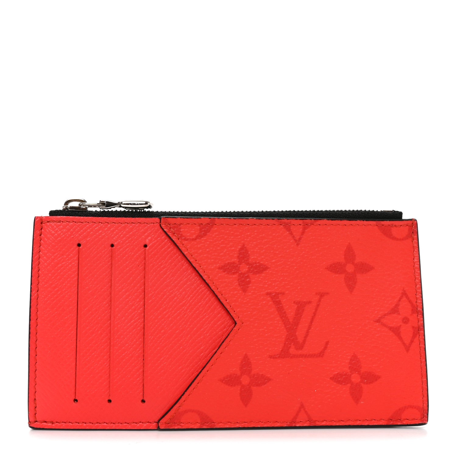 Louis Vuitton Taigarama Coin Card Holder Fire Red 1 of 6