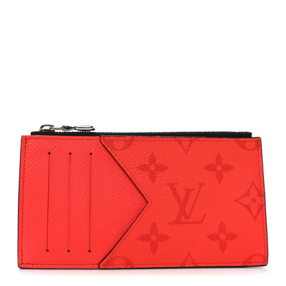Louis Vuitton Taigarama Coin Card Holder Fire Red 1 of 6