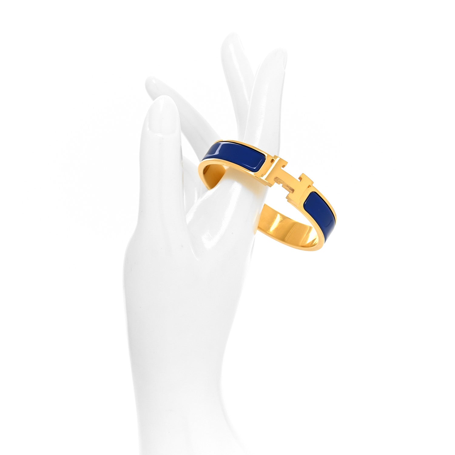 Hermes Narrow Enamel Clic Clac H Bracelet PM Bleu Royal 2 of 5