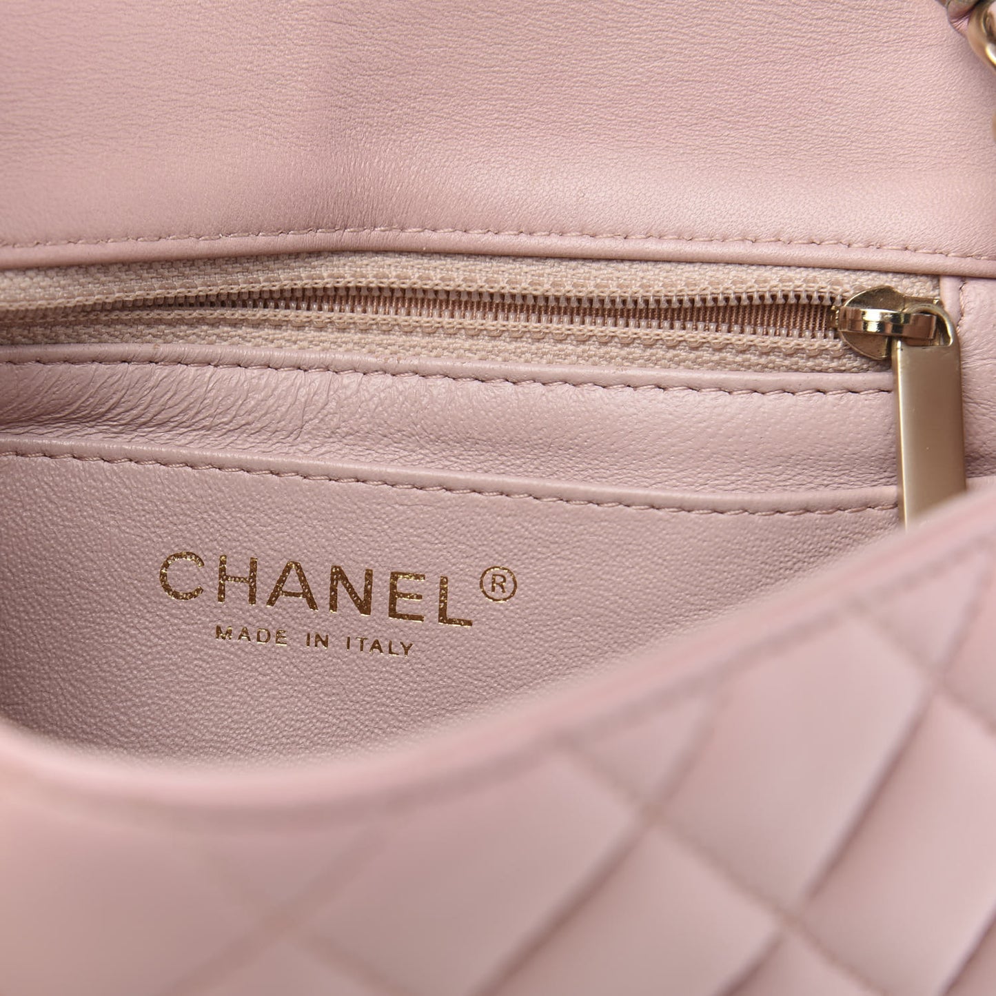 Lambskin Quilted Mini Square Flap Pink