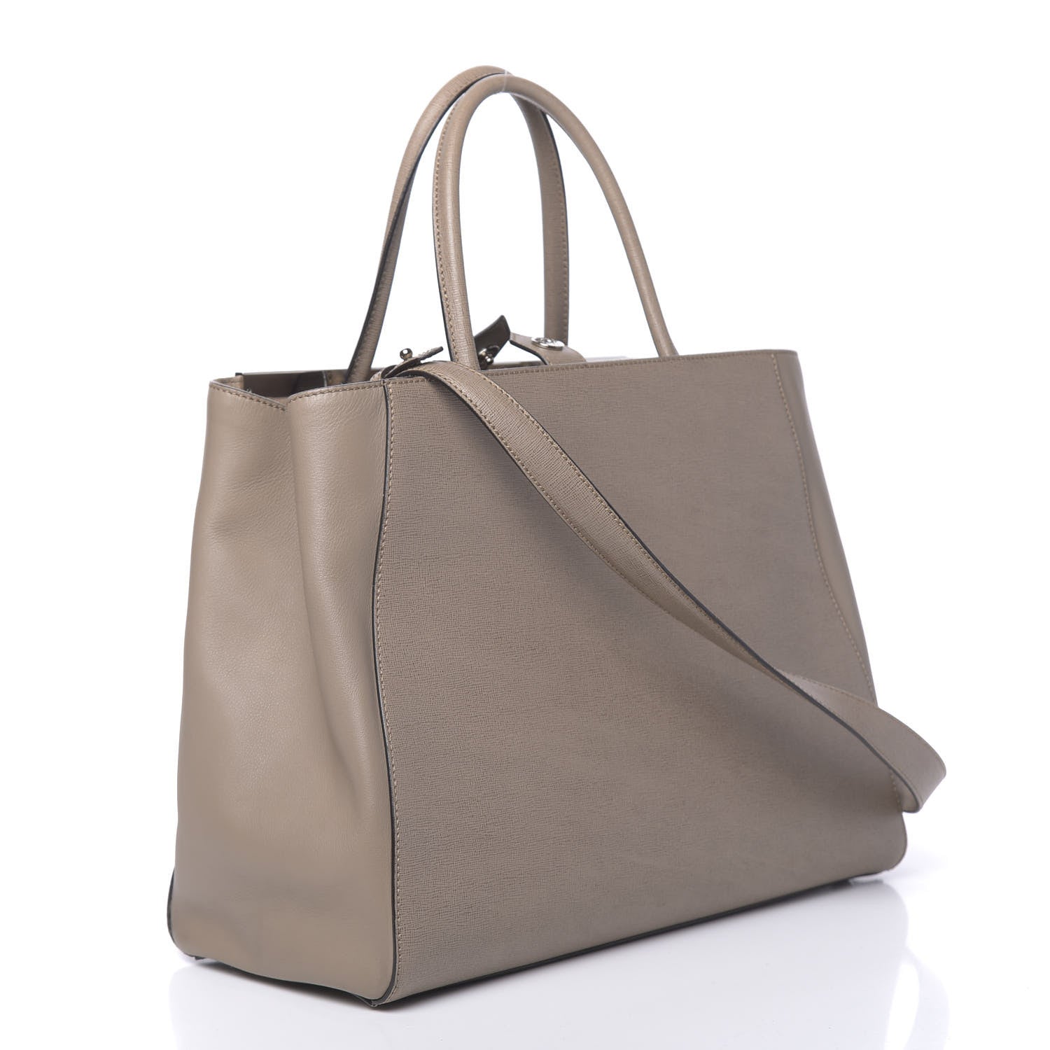 Fendi Vitello Elite Regular 2Jours Tote Tortora 3 of 12