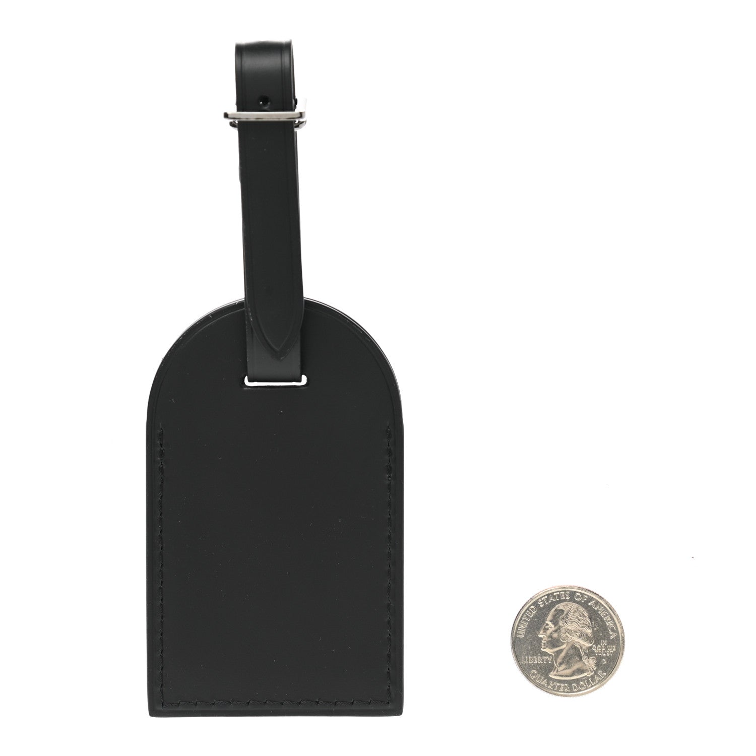 Louis Vuitton Calfskin Luggage Tag Black 2 of 5