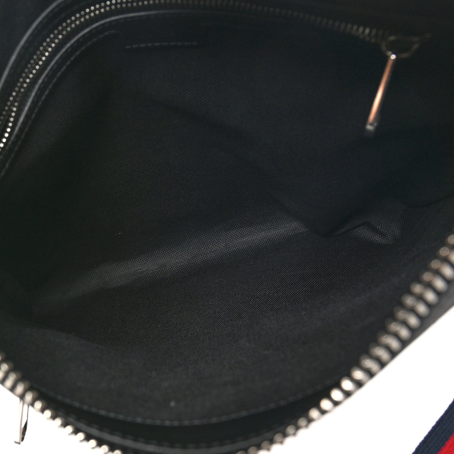 Gucci GG Supreme Monogram Appia Calfskin Web Flat Messenger Bag Black Grey 5 of 10