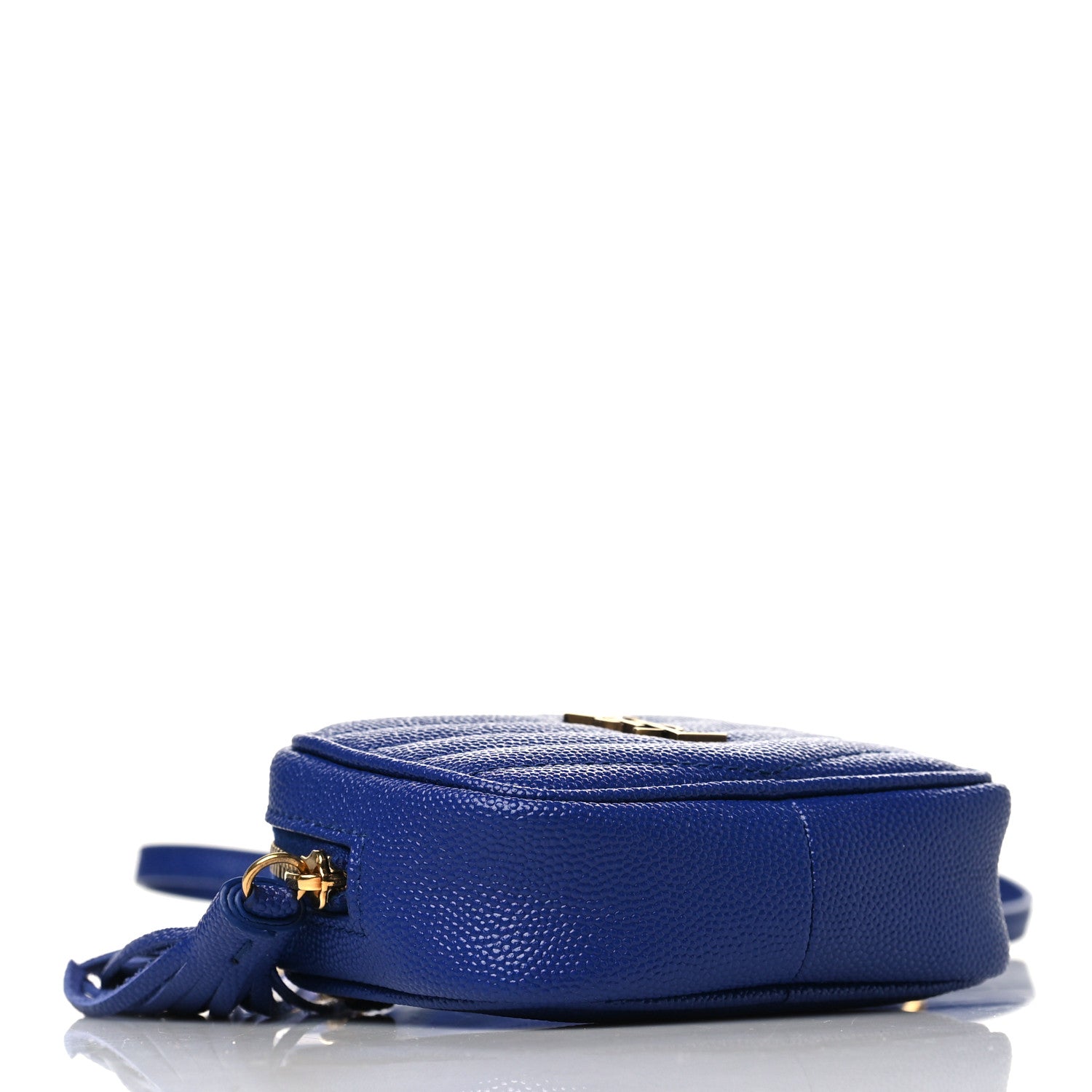 Saint Laurent Grain De Poudre Matelasse Monogram Baby Lou Camera Bag Sapphire Blue 4 of 6