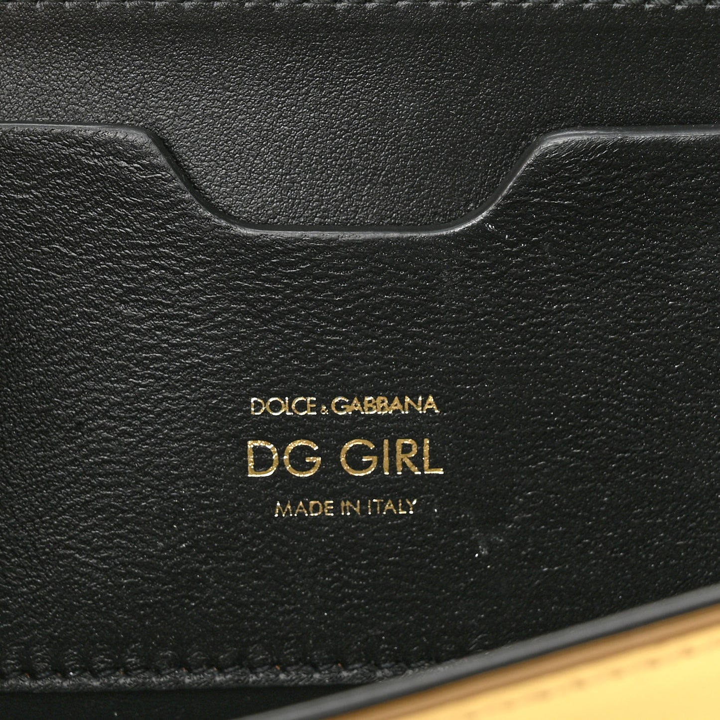 Metallic Calfskin DG Girls Shoulder Bag Gold