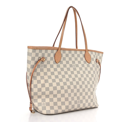 Louis Vuitton Damier Azur Neo Neverfull MM Rose Ballerine 3 of 9