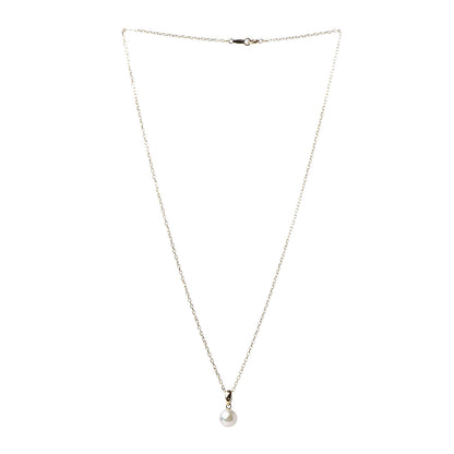 Mikimoto 18K Yellow Gold Akoya Pearl 7mm Pendant Necklace 3 of 6