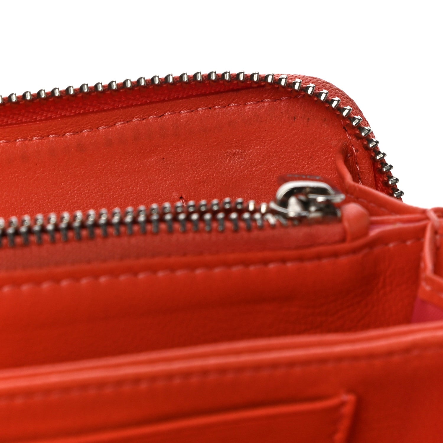 Christian Dior Calfskin Cannage Medium Diorama Voyageur Wallet Orange 12 of 24
