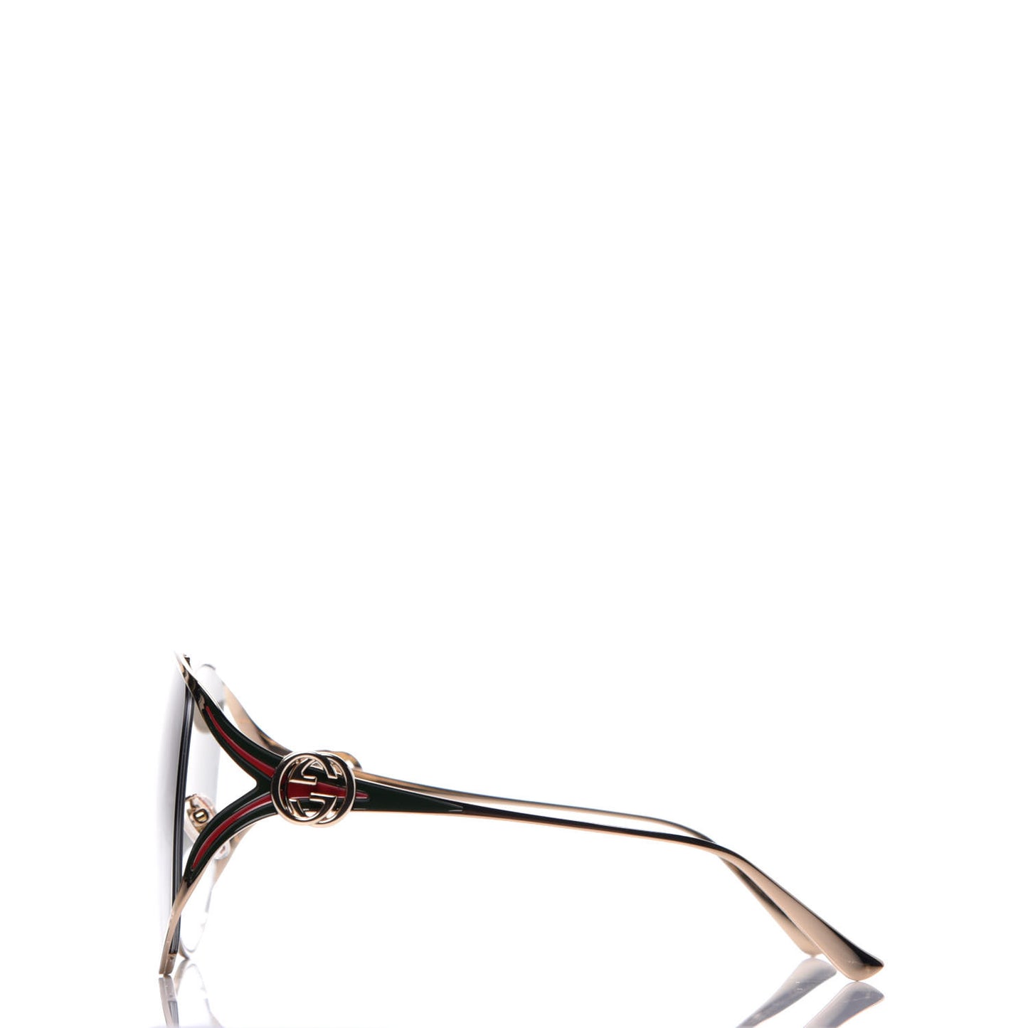 Metal Oversized Round Frame GG0225S Sunglasses Gold