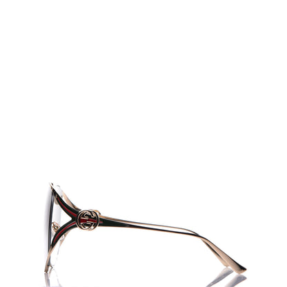 Gucci Metal Oversized Round Frame GG0225S Sunglasses Gold 3 of 6