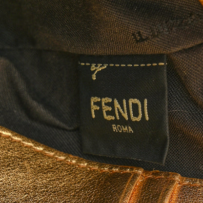Fendi Vitello Catalan Mirror FF 1974 Embossed Mini Baguette Gold 7 of 11