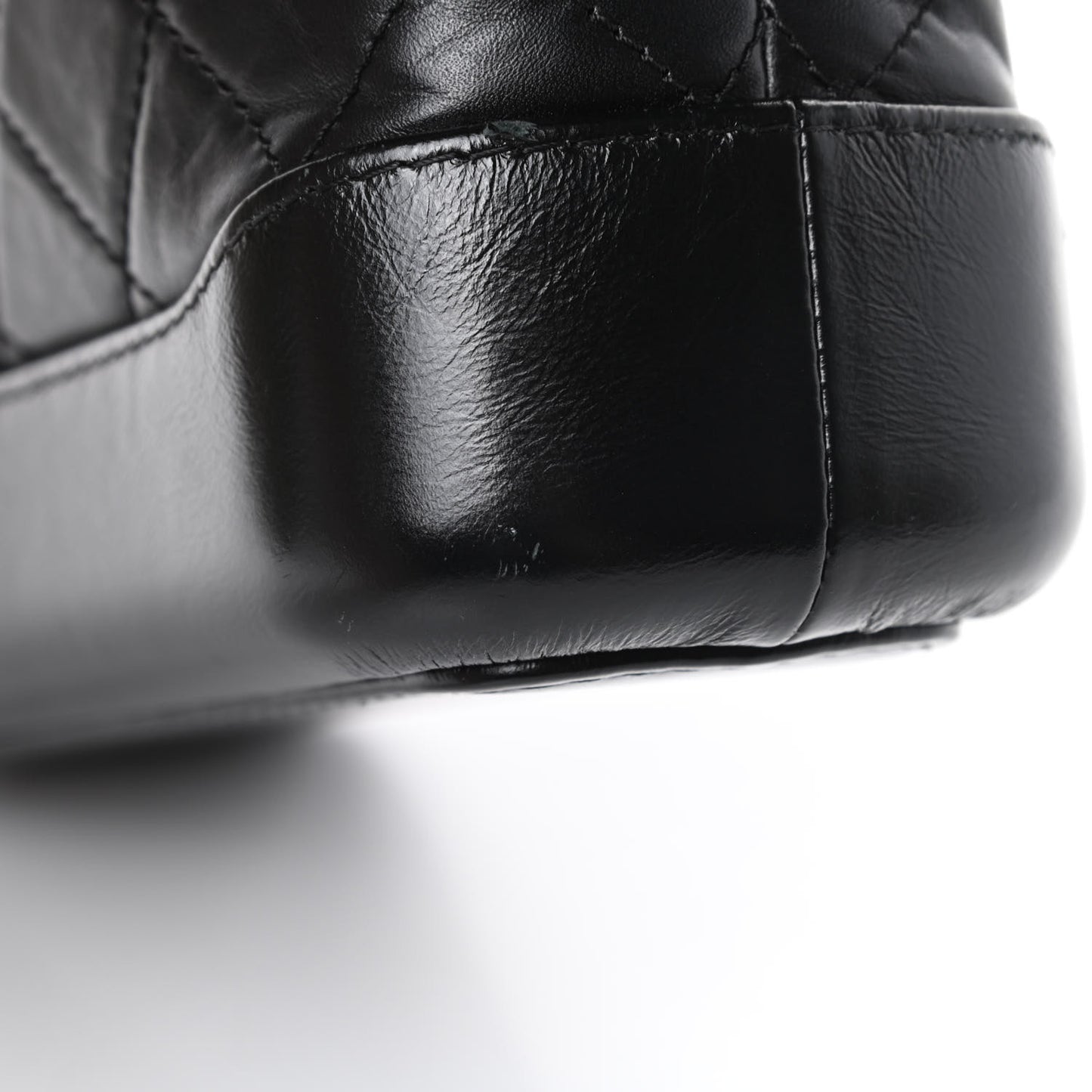 Aged Calfskin Quilted Small Gabrielle Hobo Black