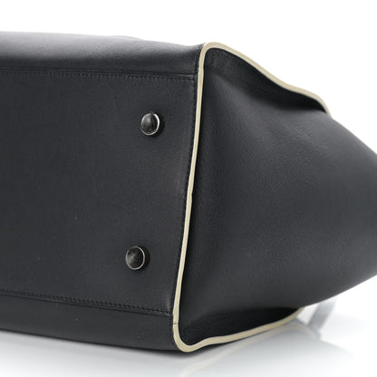 Saint Laurent Calfskin Small Monogram Downtown Cabas Black White 14 of 14