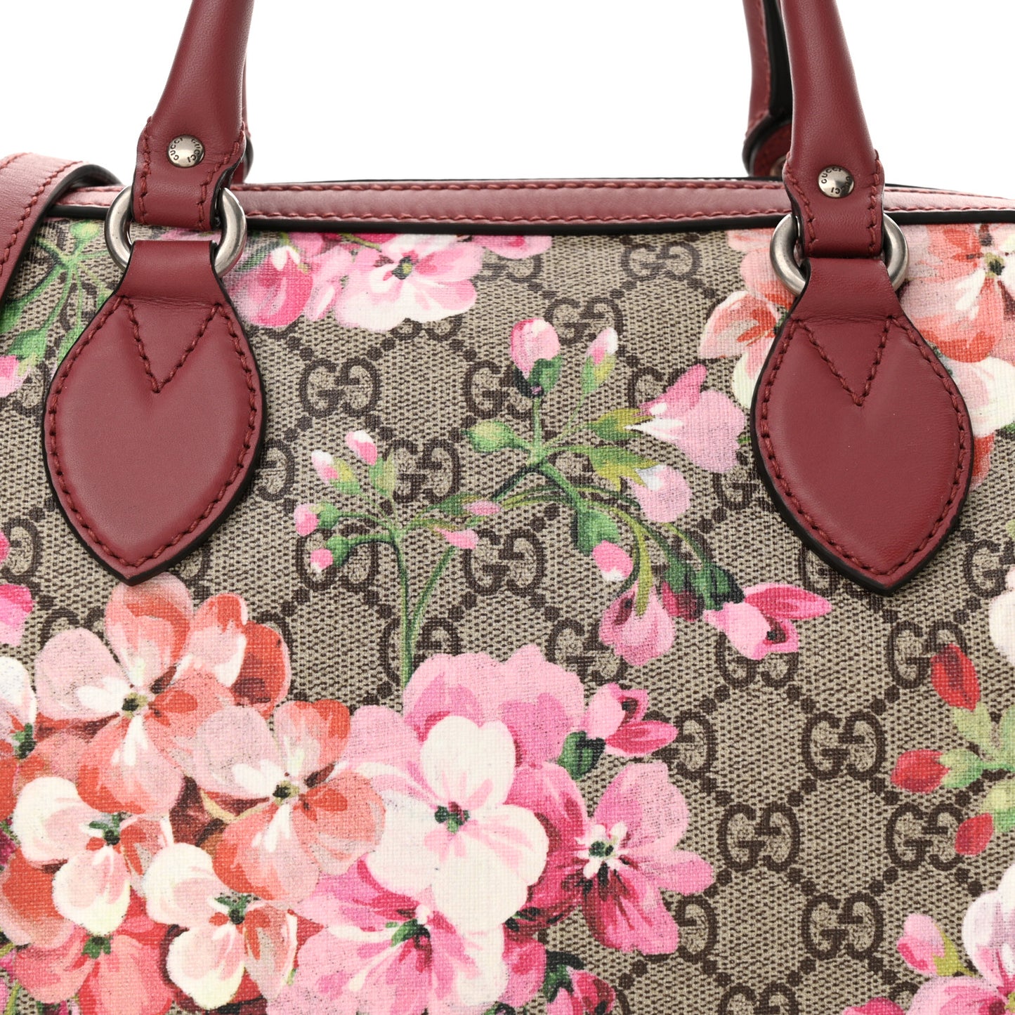 GG Supreme Monogram Blooms Small Boston Beige Multicolor Dry Rose