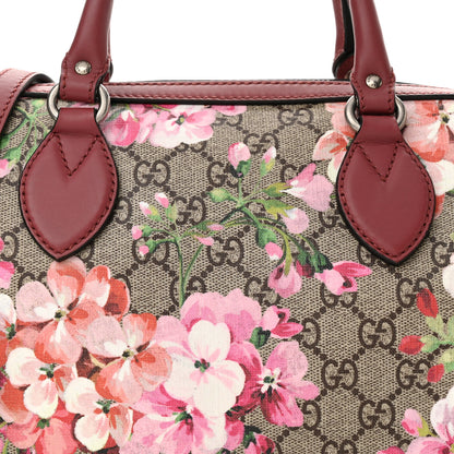 Gucci GG Supreme Monogram Blooms Small Boston Beige Multicolor Dry Rose 8 of 12