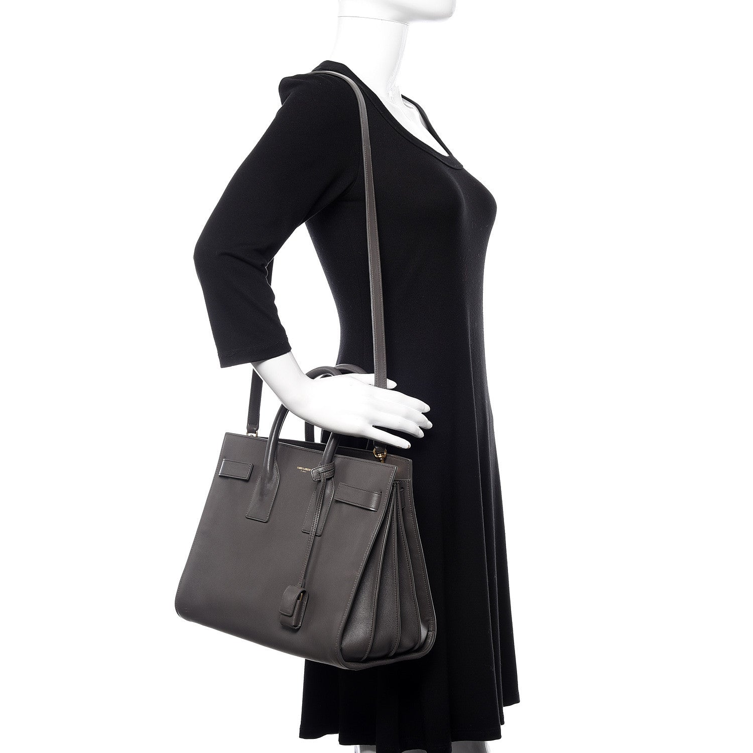 Saint Laurent Calfskin Small Sac De Jour Fog 2 of 9