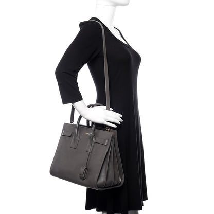 Saint Laurent Calfskin Small Sac De Jour Fog 2 of 9
