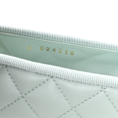 Chanel Lambskin Quilted CC Cap Toe Ballerina Flats 37.5 Light Blue Black 9 of 10