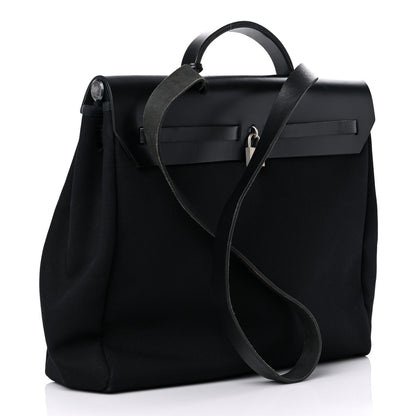 Hermes Toile Vache Calfskin Herbag 39 MM Black 4 of 25