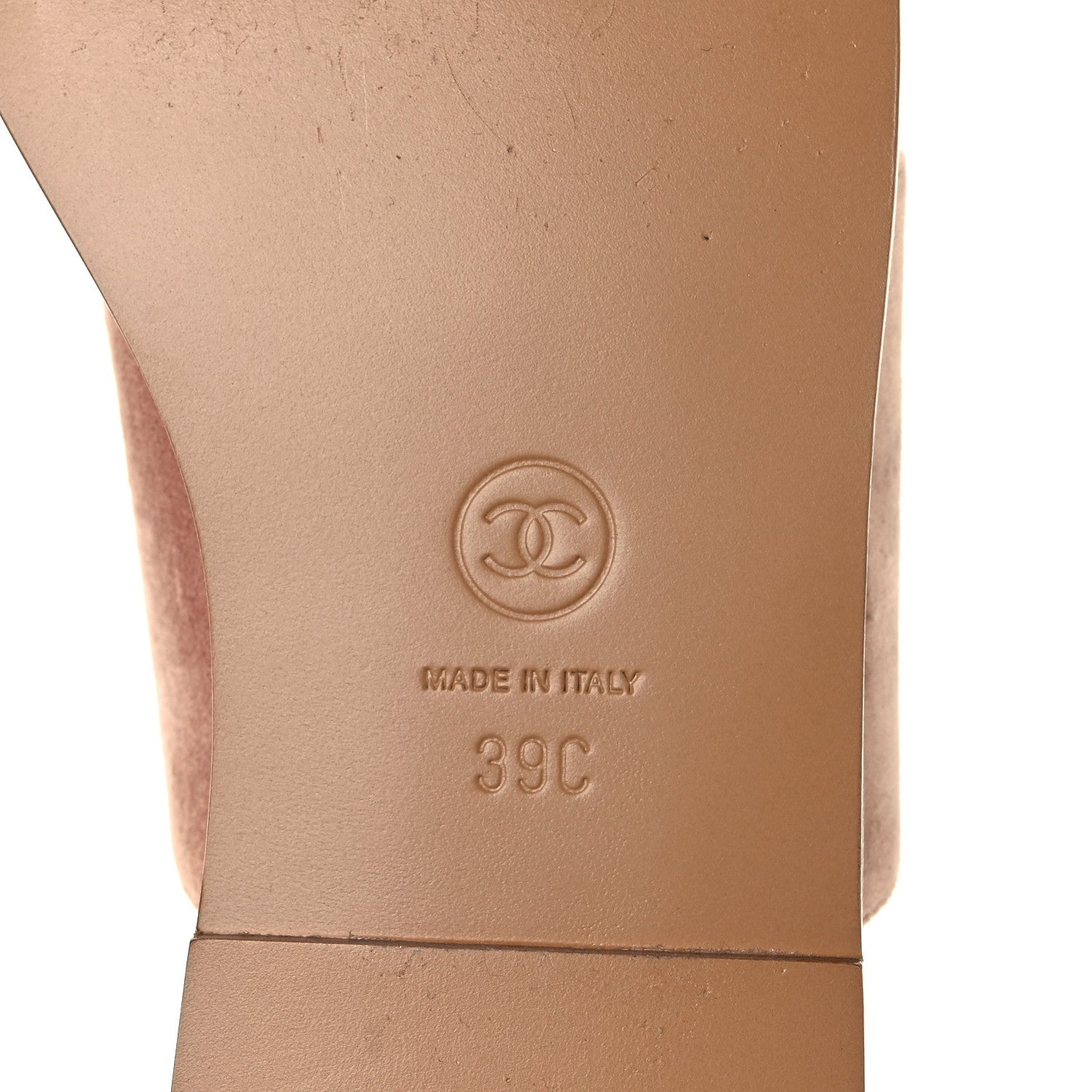 Chanel Velvet Chain Mule Sandals 39 Beige 11 of 20