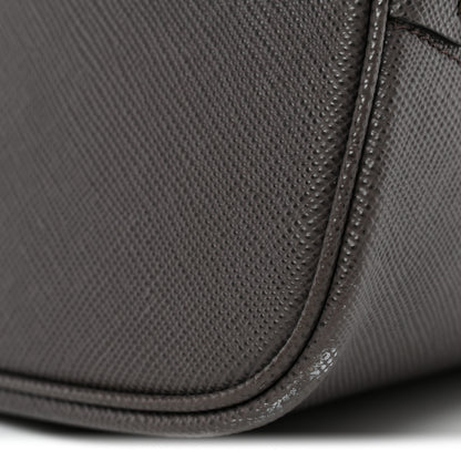 Prada Saffiano Cuir Calfskin Matinee Tote Fumo Black 10 of 12