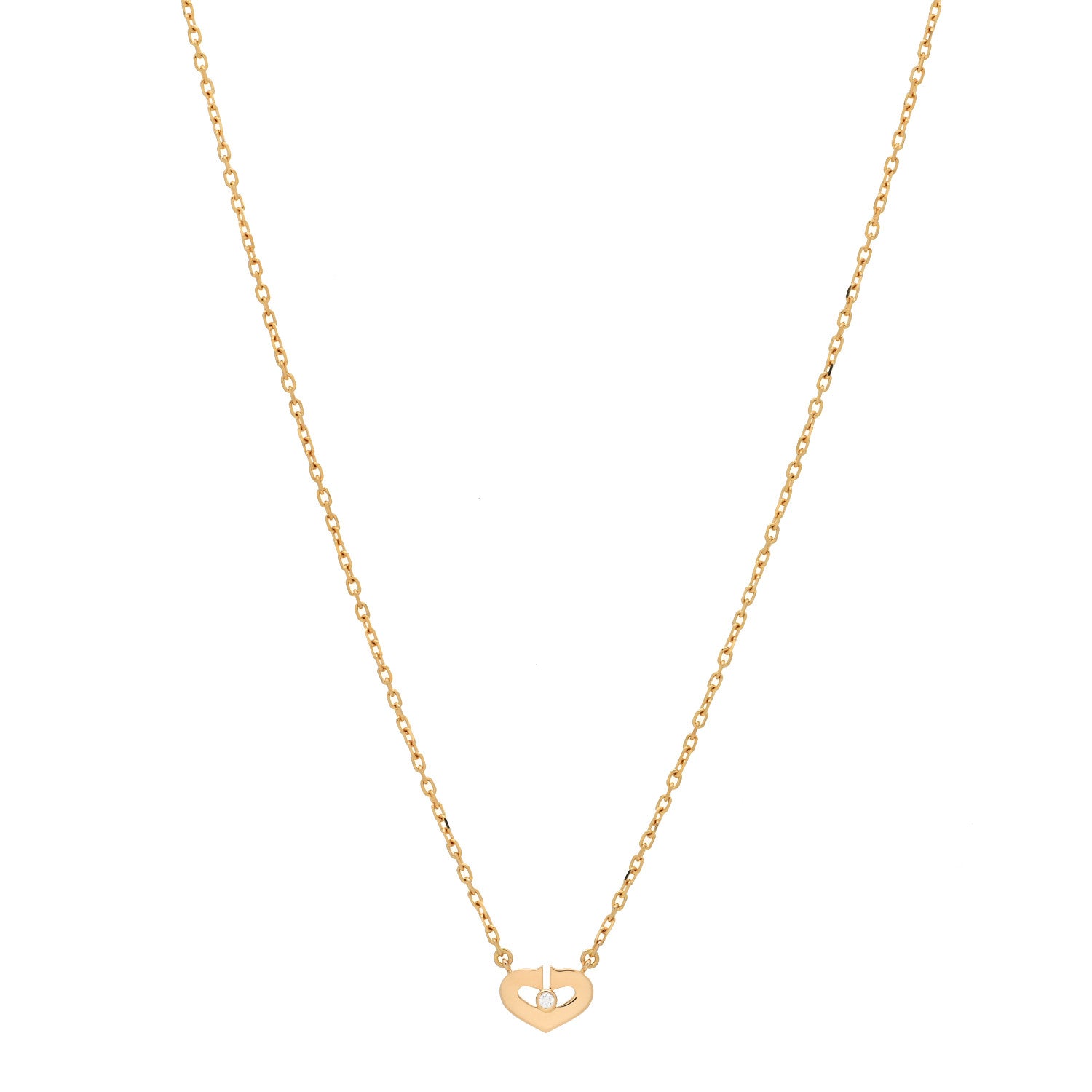 Cartier 18K Pink Gold Diamond XS Hearts and Symbols Necklace 1 of 4