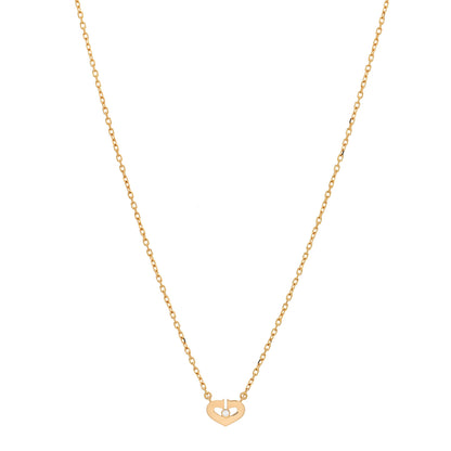 Cartier 18K Pink Gold Diamond XS Hearts and Symbols Necklace 1 of 4