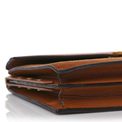 Saint Laurent Smooth Calfskin Suede Monogram Cassandra Clasp Bag Brown 7 of 8