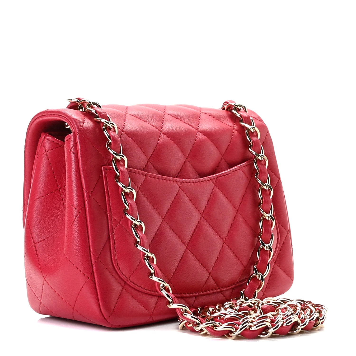 Chanel Lambskin Quilted Mini Square Flap Pink 2 of 8