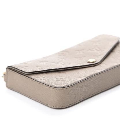 Louis Vuitton Empreinte Pochette Felicie Chain Wallet Tourterelle 6 of 11