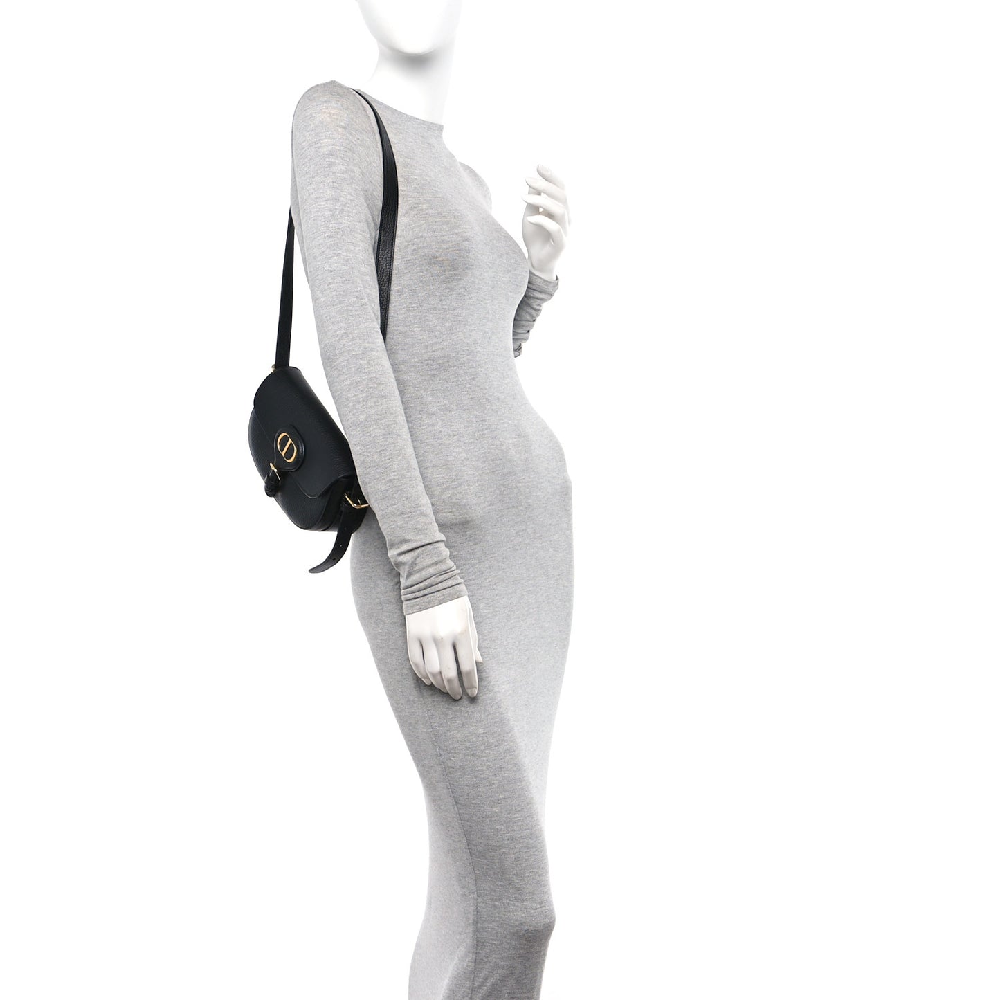 Grained Calfskin East West Bobby Bag Black