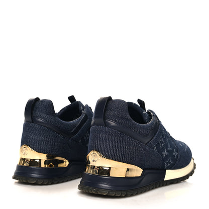 Louis Vuitton Denim Monogram Run Away Sneakers 36.5 Blue 5 of 8