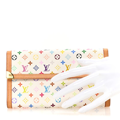 Louis Vuitton Monogram Multicolor Porte Tresor International Wallet White 2 of 6