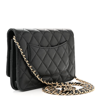 Chanel Caviar Quilted Wallet on Chain WOC Black 2 of 15