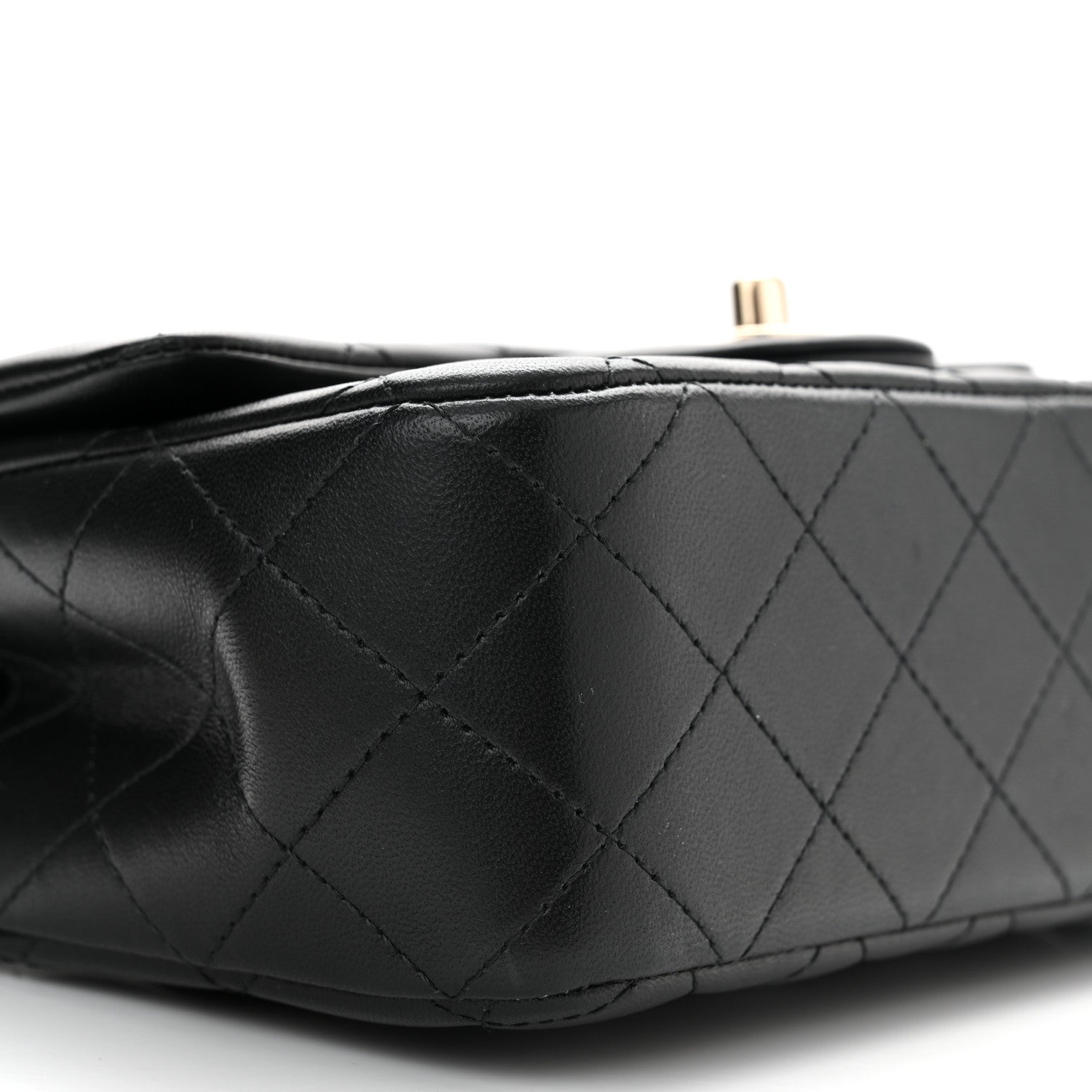 Chanel Lambskin Quilted Mini Top Handle Rectangular Flap Black 8 of 11