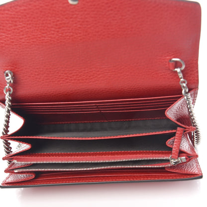 Gucci Calfskin Mini Dionysus Chain Wallet Hibiscus Red 5 of 13