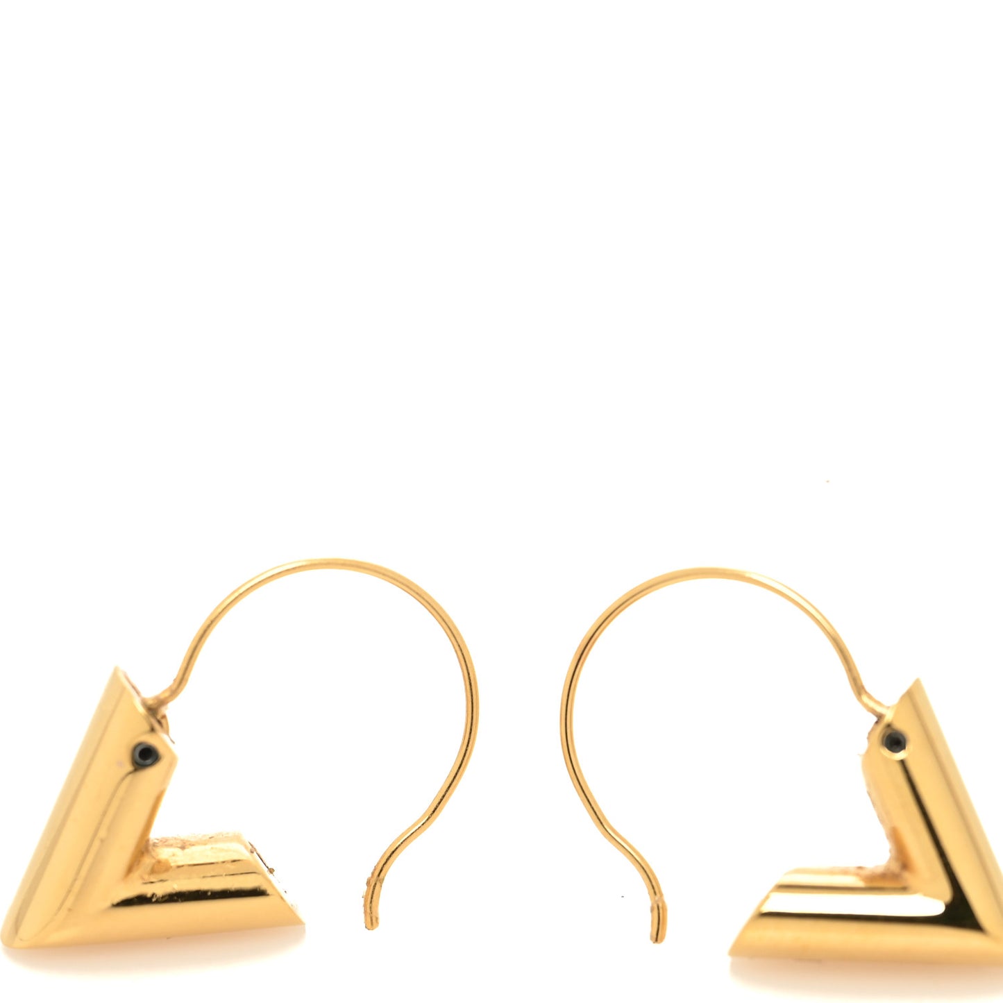 Brass Essential V Hoop Earrings Gold