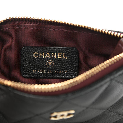 Chanel Caviar Quilted Small Cosmetic Case Black 6 of 8