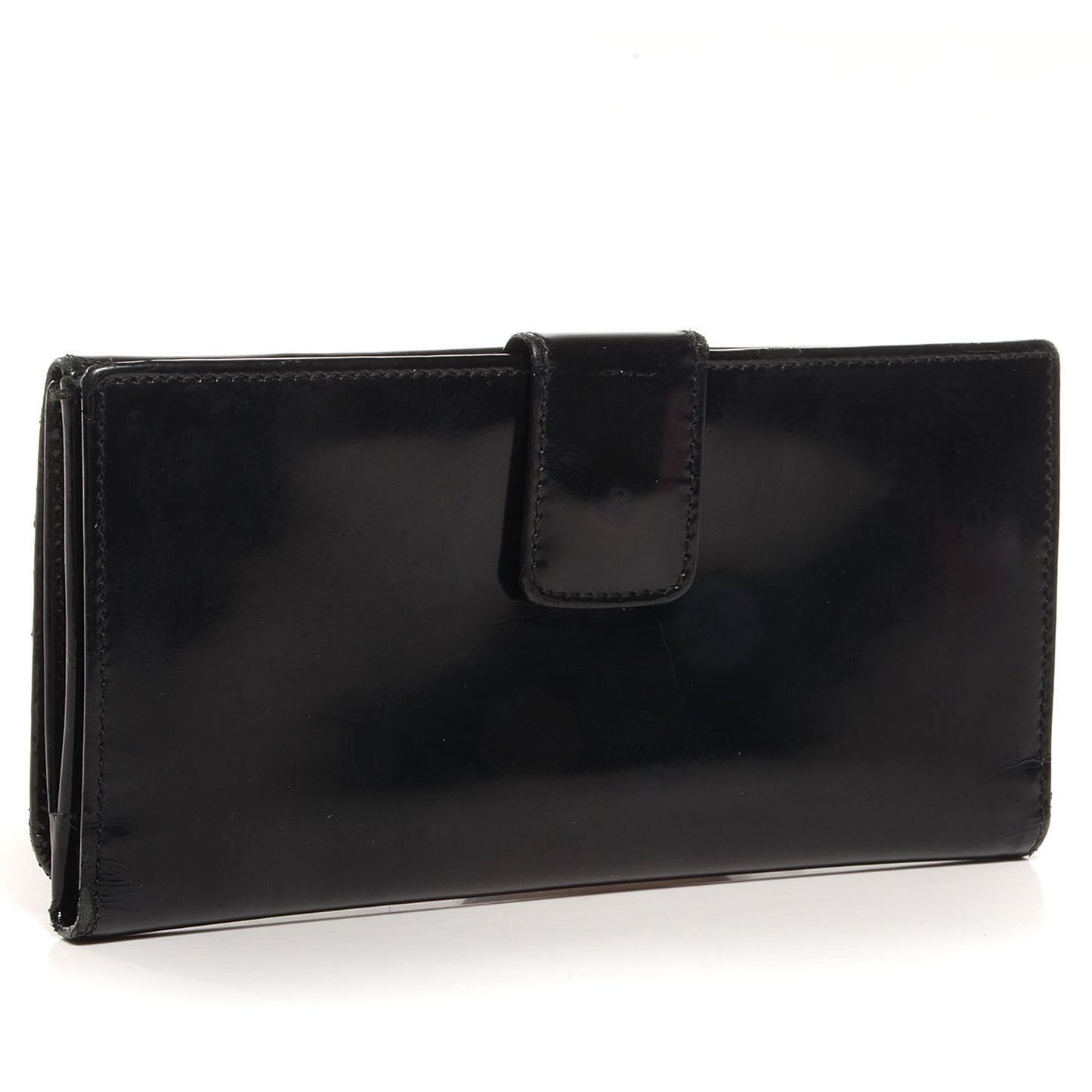 Patent Leather Blondie Continental Wallet Black