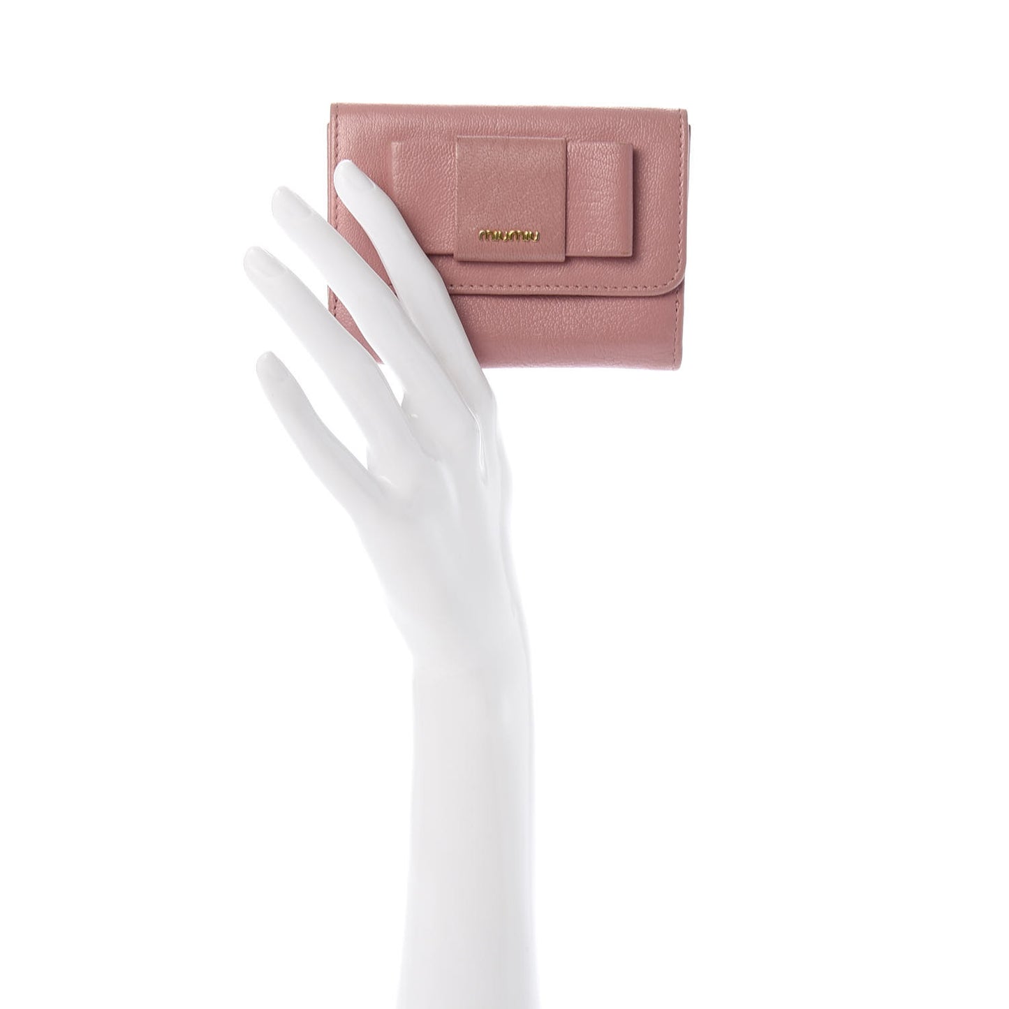 Goatskin Madras Flap Wallet Rosa