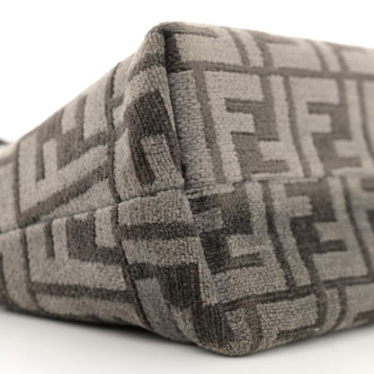 Fendi Chenille Vitello King Plexiglass FF Mini By The Way Top Handle Boston Bag Tortora Nuvola 9 of 11