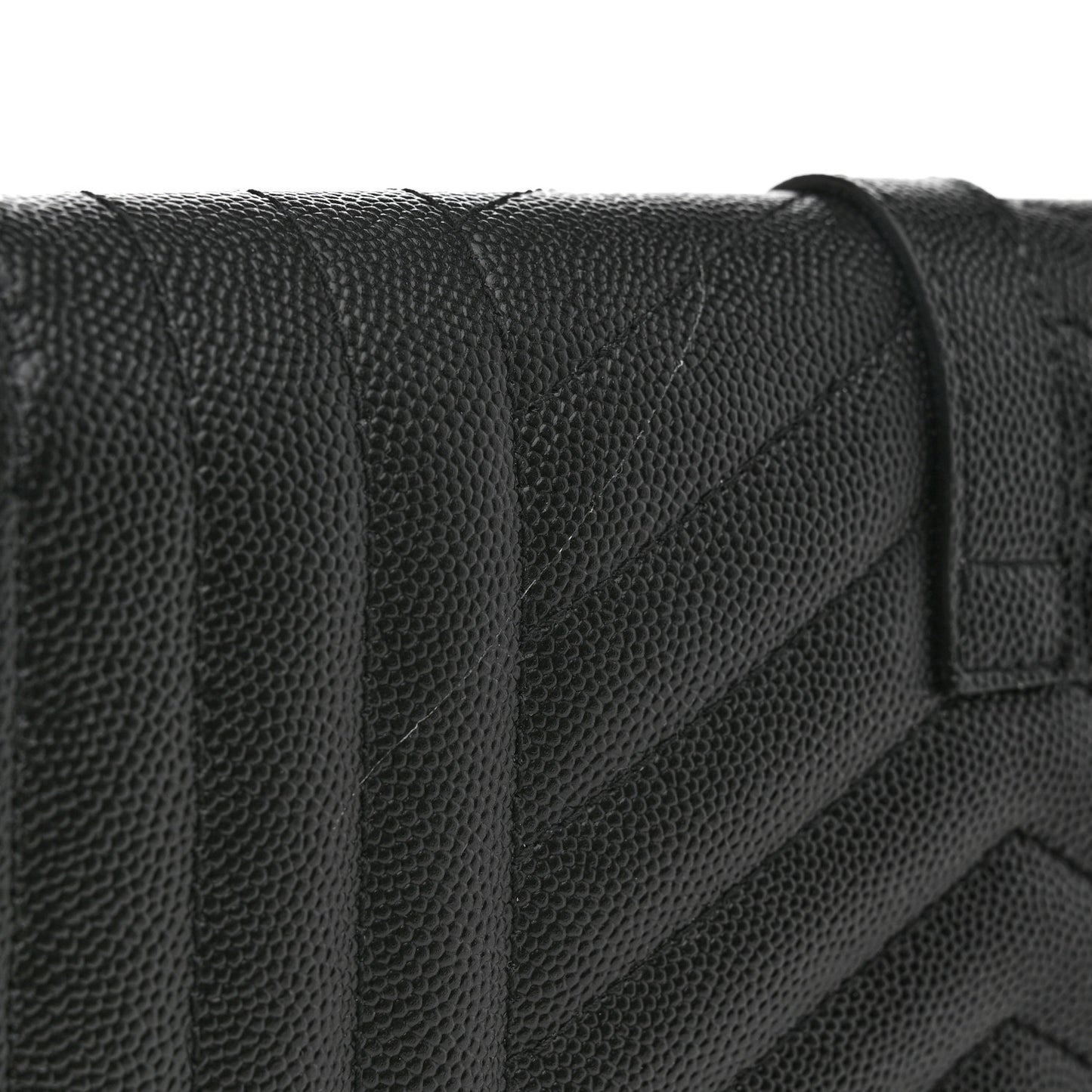 Grain De Poudre Textured Mixed Matelasse Triquilt Monogram Clutch Black