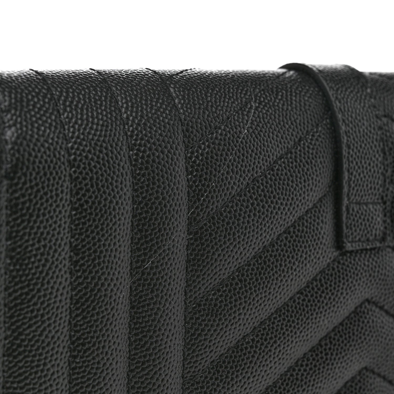 Saint Laurent Grain De Poudre Textured Mixed Matelasse Triquilt Monogram Clutch Black 9 of 9