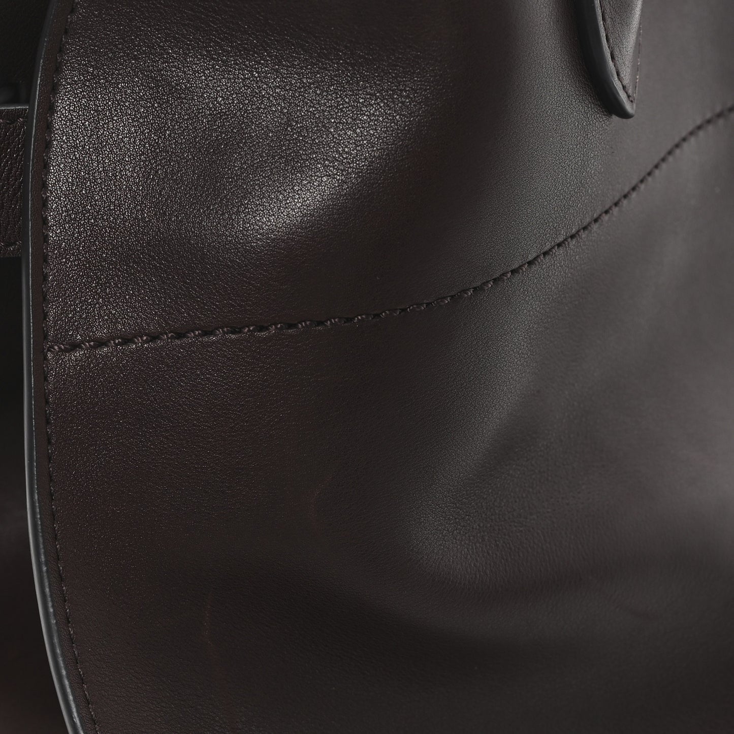 Polished Saddle Calfskin Soft Margaux 15 Chestnut