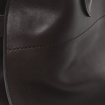 The Row Polished Saddle Calfskin Soft Margaux 15 Chestnut 10 of 10