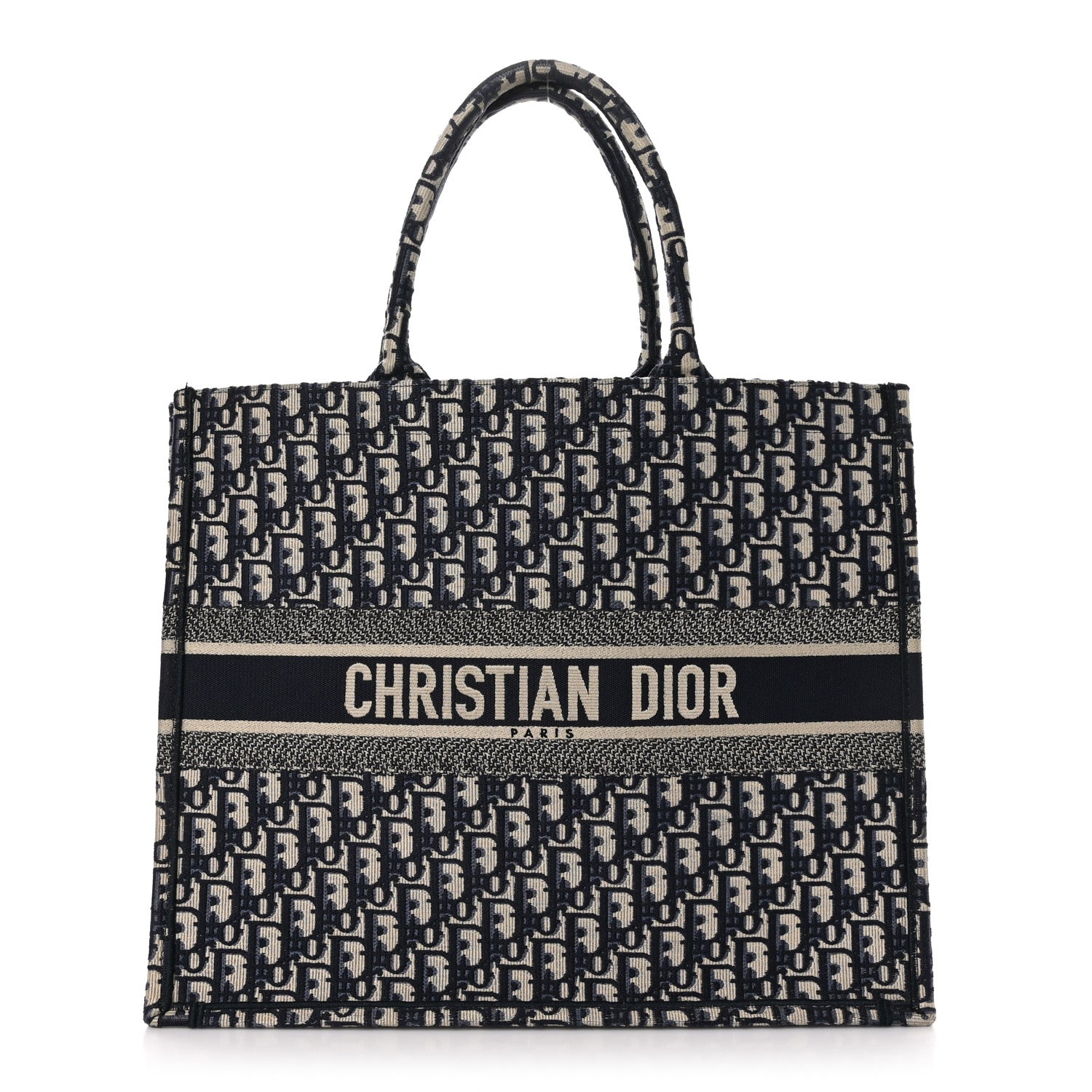 Christian Dior Oblique Large Book Tote Blue Multicolor 1 of 12