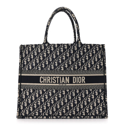 Christian Dior Oblique Large Book Tote Blue Multicolor 1 of 12