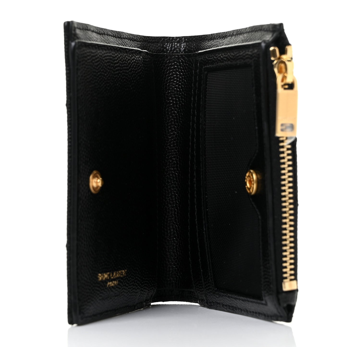 Grain De Poudre Matelasse Chevron Monogram Zipped Card Case Black