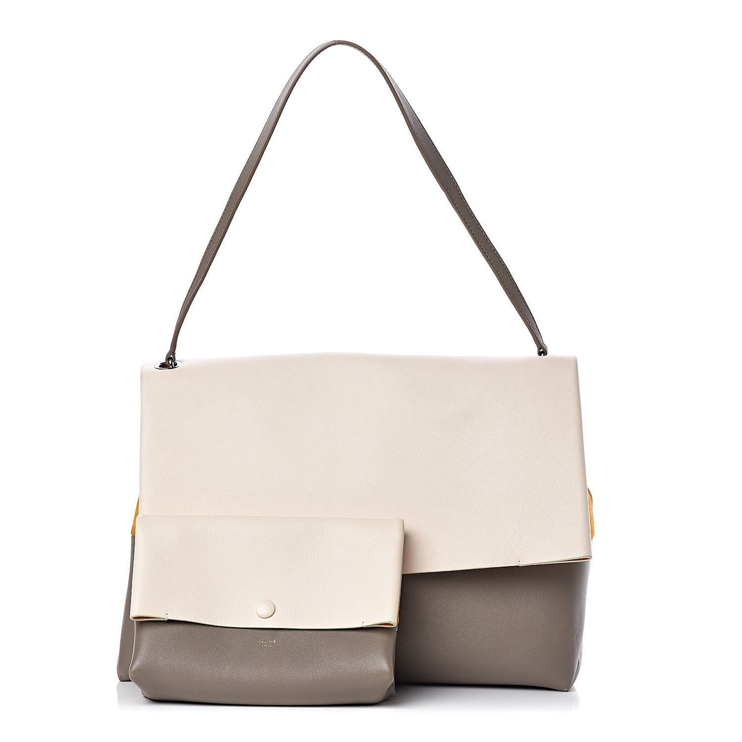 Celine Calfskin All Soft Shoulder Bag Cream 1 of 17