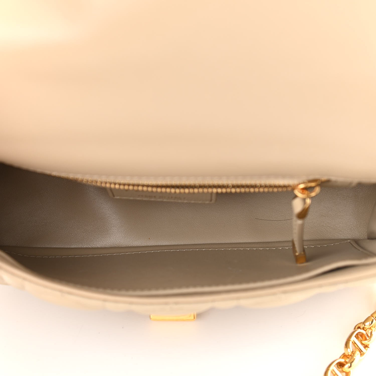 Christian Dior Calfskin Cannage Small Caro Bag Beige 5 of 10